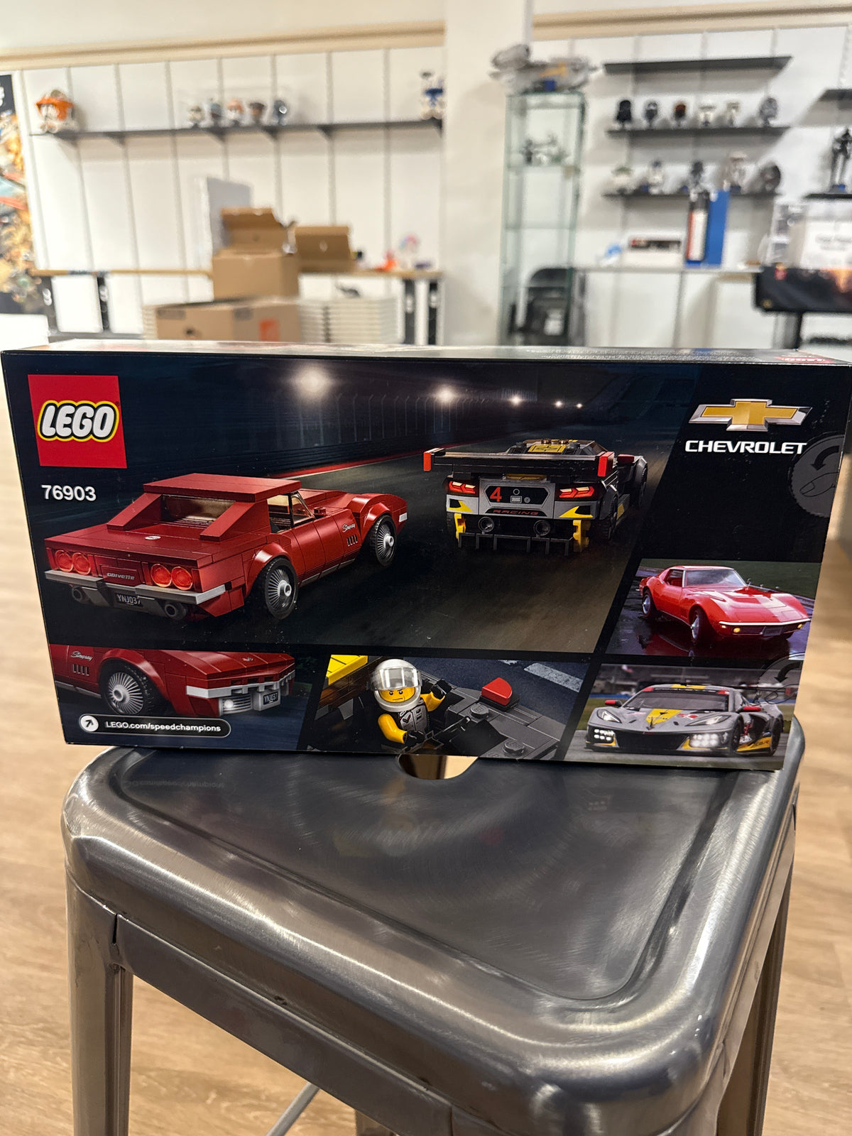 Chevrolet Corvette C8.R Race Car and 1968 Chevrolet Corvette