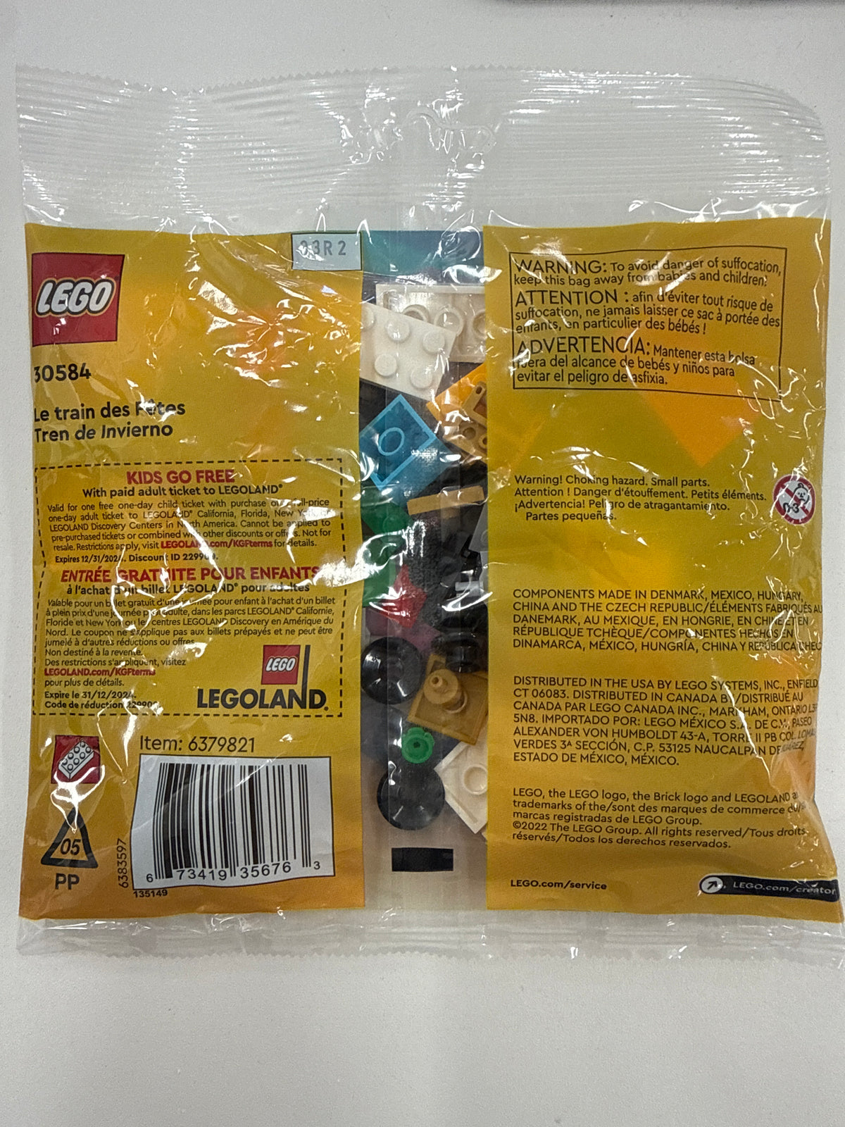 Winter Holiday Train polybag