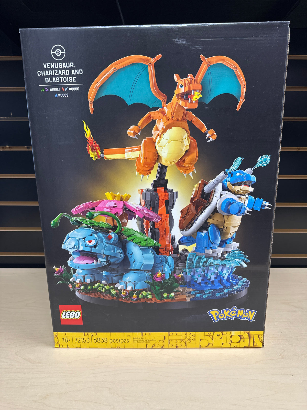 Venusaur, Charizard and Blastoise