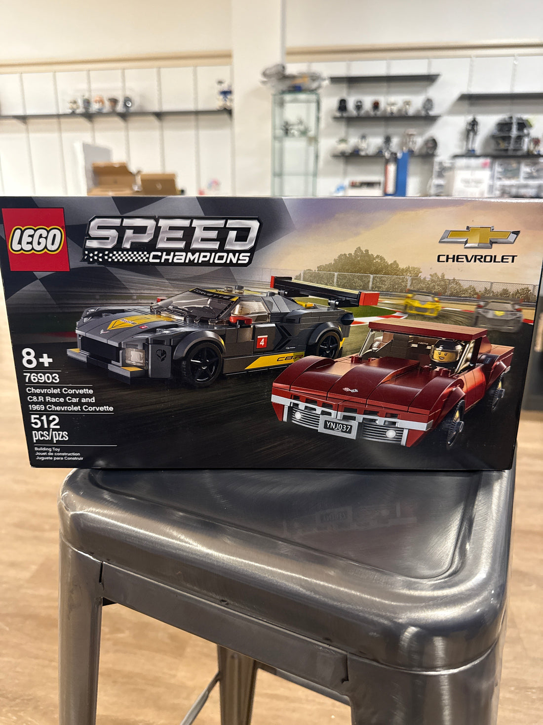 Chevrolet Corvette C8.R Race Car and 1968 Chevrolet Corvette