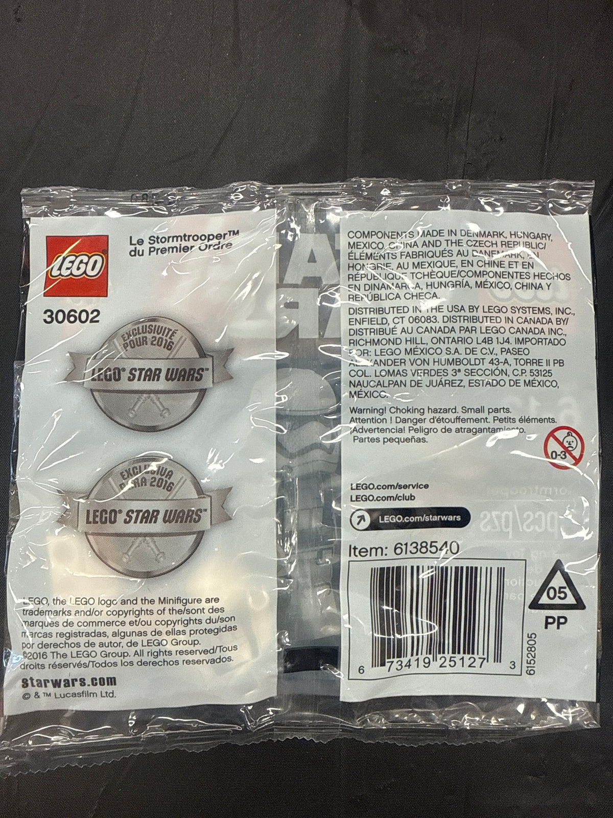 First Order Stormtrooper polybag