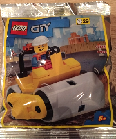 Worker with Steamroller foil pack